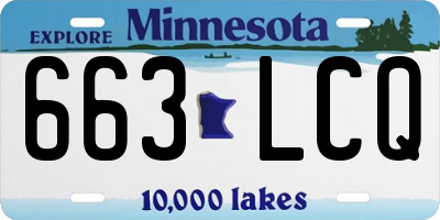 MN license plate 663LCQ