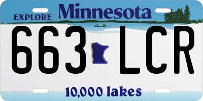 MN license plate 663LCR