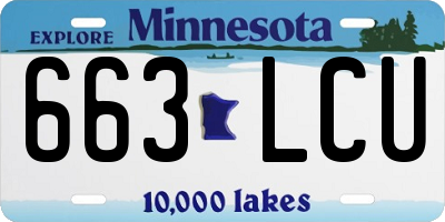 MN license plate 663LCU