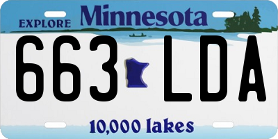 MN license plate 663LDA