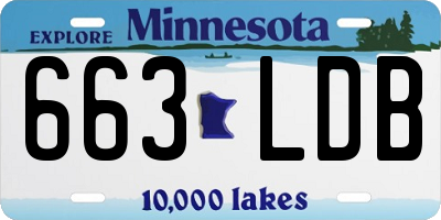 MN license plate 663LDB