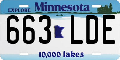 MN license plate 663LDE
