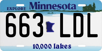 MN license plate 663LDL