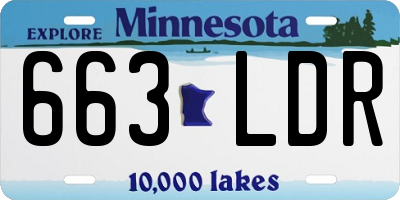 MN license plate 663LDR
