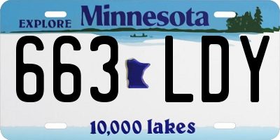 MN license plate 663LDY