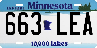 MN license plate 663LEA