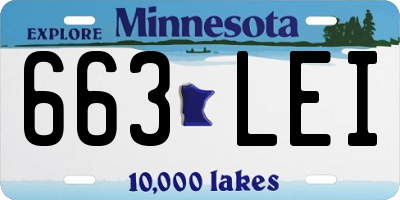 MN license plate 663LEI