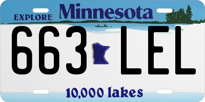 MN license plate 663LEL