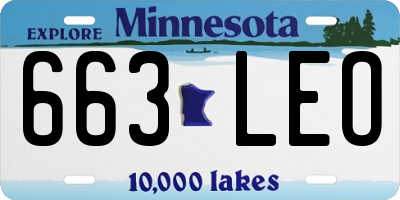 MN license plate 663LEO