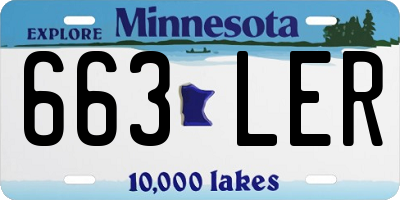 MN license plate 663LER