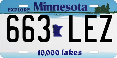 MN license plate 663LEZ