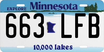 MN license plate 663LFB