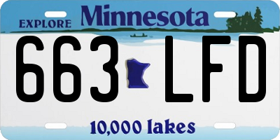 MN license plate 663LFD