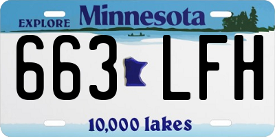 MN license plate 663LFH