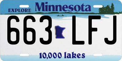 MN license plate 663LFJ