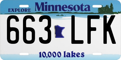 MN license plate 663LFK
