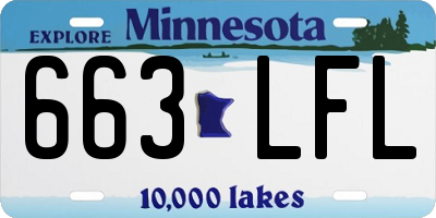 MN license plate 663LFL
