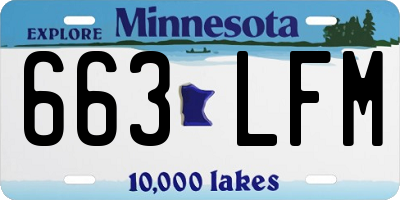 MN license plate 663LFM