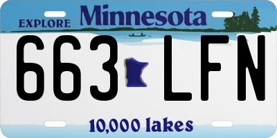 MN license plate 663LFN