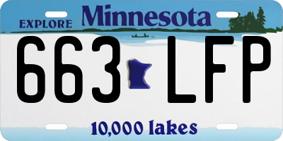 MN license plate 663LFP