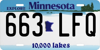 MN license plate 663LFQ