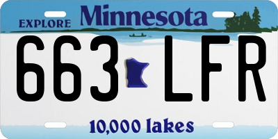 MN license plate 663LFR