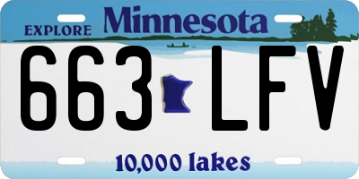 MN license plate 663LFV