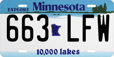 MN license plate 663LFW