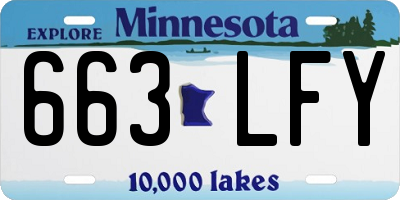 MN license plate 663LFY