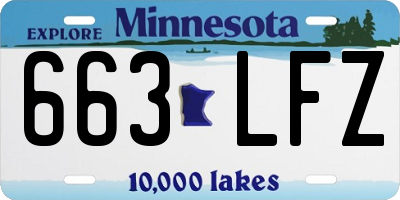 MN license plate 663LFZ