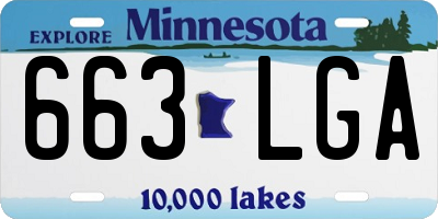 MN license plate 663LGA
