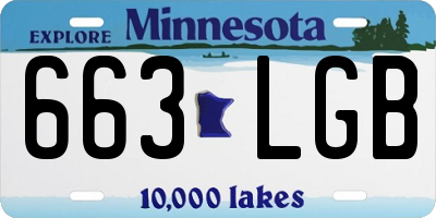 MN license plate 663LGB