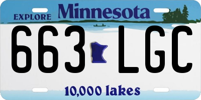MN license plate 663LGC
