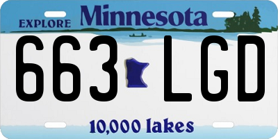 MN license plate 663LGD