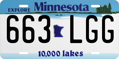 MN license plate 663LGG