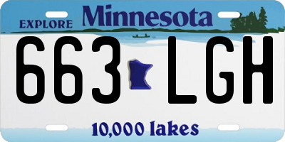 MN license plate 663LGH