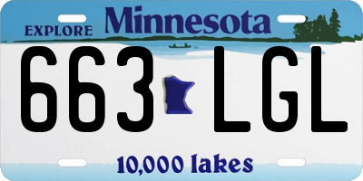 MN license plate 663LGL