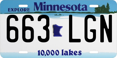 MN license plate 663LGN