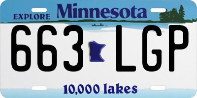 MN license plate 663LGP