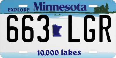 MN license plate 663LGR