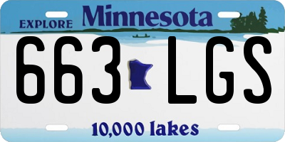 MN license plate 663LGS