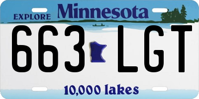 MN license plate 663LGT