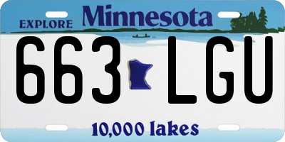 MN license plate 663LGU
