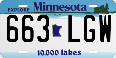 MN license plate 663LGW