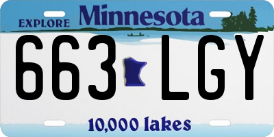 MN license plate 663LGY
