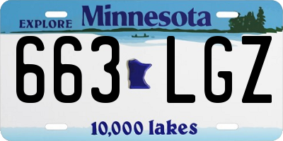 MN license plate 663LGZ