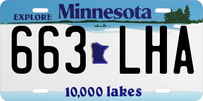 MN license plate 663LHA