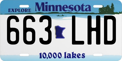 MN license plate 663LHD