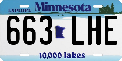 MN license plate 663LHE