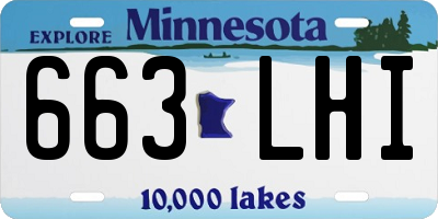 MN license plate 663LHI